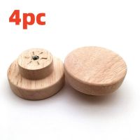 4PCs Round Handle Dia 50mm Natural Wooden Cabinet Drawer Wardrobe Knobs For Cabinet Drawer Handle Furniture Hardware