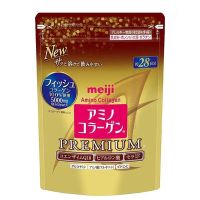 [100% Authentic] Meiji Amino Premium Collagen Refill 28days 196G       ‬                                  ‮  Makeup Bags &amp; Organizers ‬