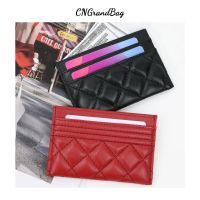 Classic Leather Card Holder Stitched Leather Credit Card Wallet Sheep Skin Slim Wallet Men Women Coin Purse