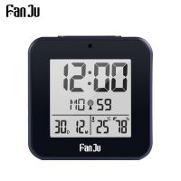 【YF】▤✑  FanJu FJ3533B Alarm clock Digital Desktop Thermometer Humidity Snooze Calendar Table DCF Radio Clocks