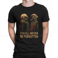 MenS T-Shirts Never Forgotten Novelty Cotton Tees Short Sleeve Daft Punk Electronic Music Band Crew Neck Clothing Printing