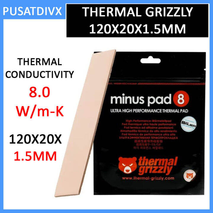 THERMAL GRIZZLY MINUS PAD 8 HIGH PERFORMANCE THERMAL PAD 120X20X1.5MM