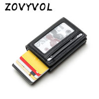 ZOVYVOL Multifunction Anti-theft Clutch Single Box Men Women Wallet RFID Blocking Card Holder Money Business Bounce Aluminum New