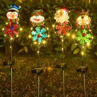 [AMO Garden Decoration]คริสต์มาสไฟสวน LED พลังงานแสงอาทิตย์ลานสนามหญ้า Snowman Elk Penguin โคมไฟกลางคืนภูมิทัศน์สวนตกแต่งบ้านกลางแจ้ง Santa Claus