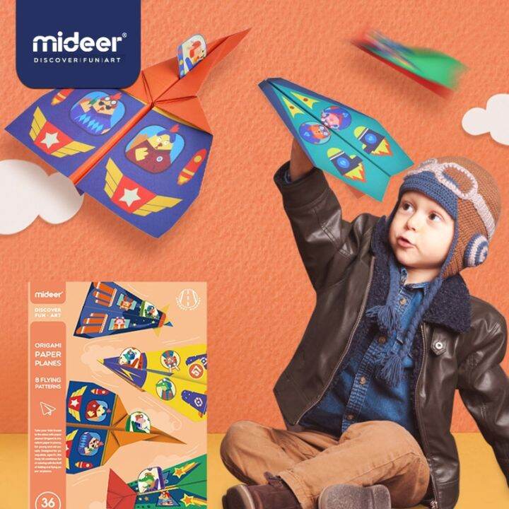 mideer-ทารก-ของเล่น-origami-เครื่องบิน-ทำด้วยมือเด็กอ-ธีมสัตว์สี-ธีมสัตว์สี-ความสนุกสนานของเด็ก-ๆ