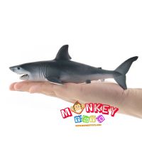 Monkey Toys - โมเดลสัตว์ White Shark ปลาฉลาม ขาว ขนาด 18.00 CM (จากหาดใหญ่)