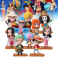 ฟิกเกอร์โมเดล วันพีช Luffy Zoro Sanji Nami PVC ของเล่น ของขวัญ สําหรับเด็ก 10 ชิ้น