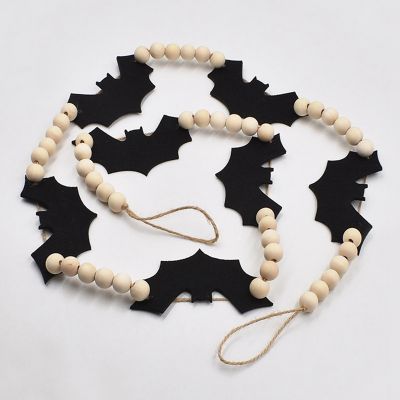 Beaded Bat Tag Garland with Rope Garden Tree Decoration