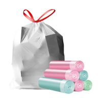 ❧⊕ 60 Hot Sale 12Pcs/1 Roll Portable Thick Drawstring Kitchen Rubbish Holder Waste Garbage Bag For Home Cleaning Accessories