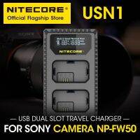 NITECORE ที่ชาร์จกล้องอัจฉริยะ USN1ดิจิตอล USB ช่องคู่สำหรับ Sony กล้อง NP-FW50แบตเตอรี่สำหรับ A6000 A6500 A7 DSC-RXI0 Lll กลางแจ้งโดยเฉพาะ