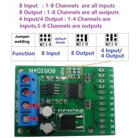 N4dig08 3 In 1 8Ch Input/output สวิทช์ดิจิทัล Ttl Lvttl Cmos Rs485 Io ควบคุมโมดูล Modbus Rtu บอร์ดสำหรับ Plc Relay