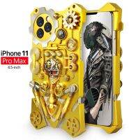 ∈ Gothic Skull Gear Rotation Case For Iphone 13 12 11 Pro XS Max Mini 8 7 Plus X SE XR Cover Iron Man Metal Protective Shell Skin