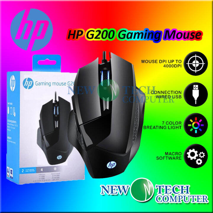 HP G200 4K DPI GAMING MOUSE | Lazada