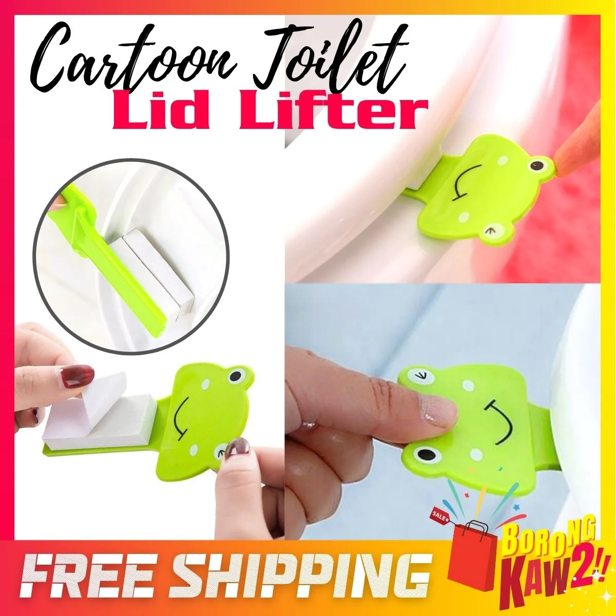 Portable Cartoon Toilet Lid Flipper Handle Anti-Dirty Hand Uncovering Flip  Cover Handle Toilet Seat Lifter Bathroom Accessory 马桶盖升降器 | Lazada