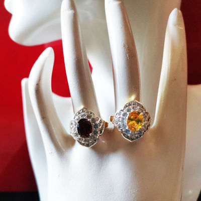 Inspire Jewelry ,แหวนพลอยสีส้ม แซปไฟร์สีส้ม (Padparadscha)  เกิดวันพฤหัสบดี ควรใช้เครื่องประดับอัญมณีที่เป็นสีส้ม หรือสีแสด พลอยบุษราคัมสีเหลือง