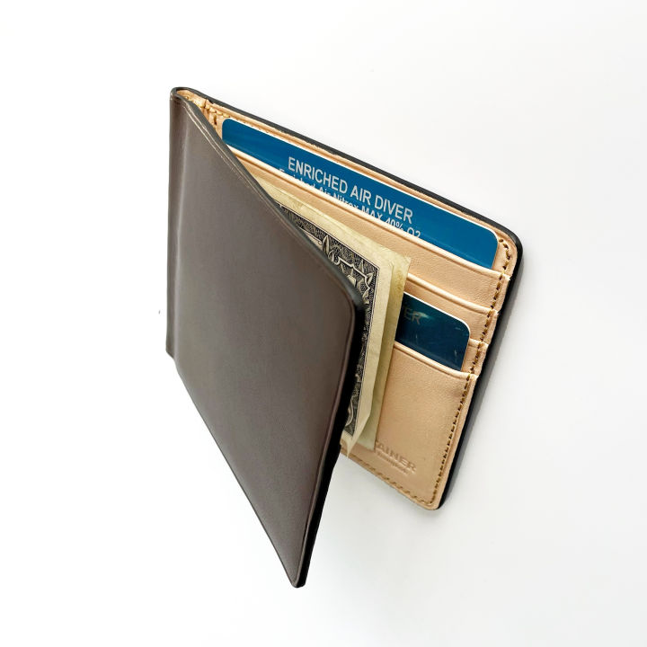 money-clip-bifold-wallet-navy-blue-กระเป๋าสตางค์แบบหนีบธนบัตร-สีน้ำเงินเข้ม