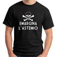 เสื้อยืดลําลองแฟชั่นพิมพ์ลาย emargina l astemio สําหรับบุรุษ GJQT