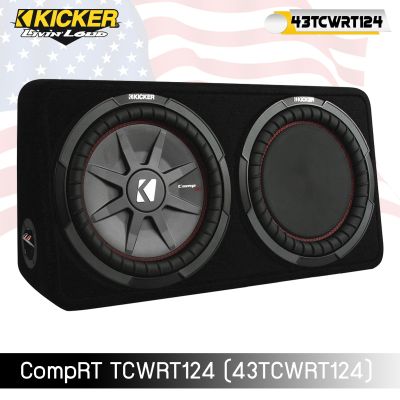 🔥งานแท้🔥ตู้ซับสำเร็จรูป 12นิ้ว KICKER รุ่น43TCWRT124 ตู้ซับหลังเบาะสำเร็จรูป แบบบางขนาด 12นิ้ว ให้เสียงเบสทุ้ม นุ่ม ลึก กำลังขับ 1000วัตต์