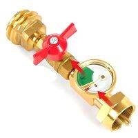 1 Piece 1Lb Propane Tank Adapter Regulator Propane Adapter with On/Off Valve and Gauge for 1Lb/16.4Oz Propane Cylinder