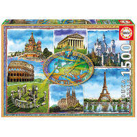 EDUCA Spain นำเข้าปริศนา 1500 ชิ้น The Seven Wonders of Europe 17667