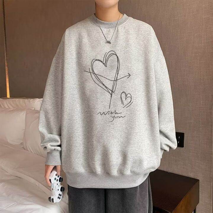 asrv-เสื้อฮู้ดชาย-เสื้อมีฮู้ดผู้ชาย-hoodie-เสื้อกันหนาว-ผู้ชาย-เสื้อยืดแขนยาวสำหรับผู้ชาย-เสื้อยืดพิมพ์ลาย-love-แขนยาวเสื้อกีฬาคอกลมไซส์ใหญ่