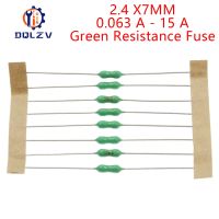 2.4*7mm Axial Lead Green Fuse 125/250V 2.4 X 7 63mA 125mA 250mA 1A 2A 3A 4A 5A 7A 8A 10A Fast Blow PICO Resistance Fuse Electrical Circuitry Parts