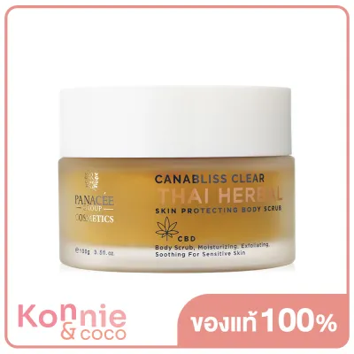 PANACEE Canabliss Clear Thai Herbal Skin Protecting Body Scrub 100g พานาซี สครับเกลือขัดผิว ( สินค้าหมดอายุ : 2024.07.25 )