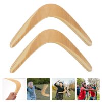 2 Pcs Wooden Throwing Toy Boomerang Interesting Plaything Super Cool Kids Wooden Throwing Decompression Flying Disc