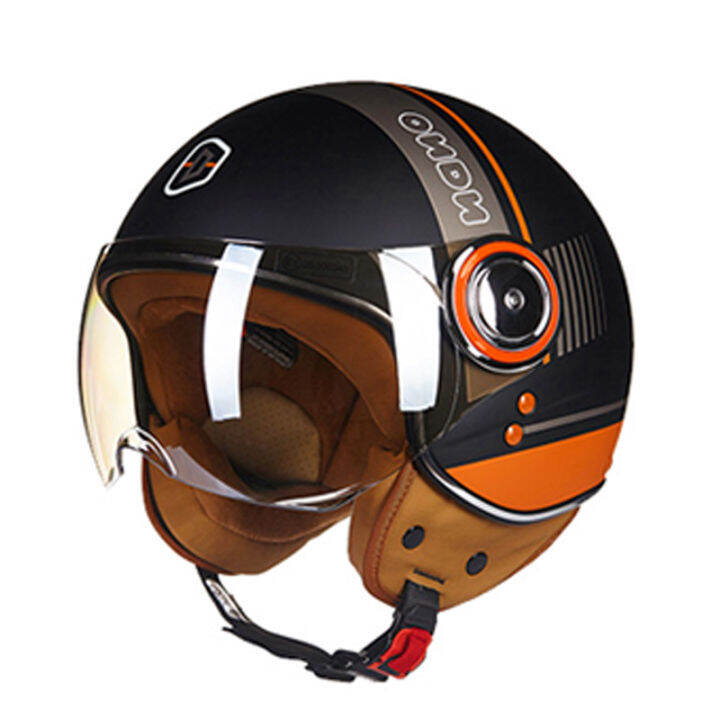 BEON Retro Open Face Scooter Helmets Half Face Motorcycle Helmet