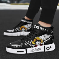 Fashion couple anime shoes casual breathable animation design sports shoes high-top parent-child shoes