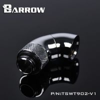 Barrow G1/4 เกลียว90อะแดปเตอร์สำหรับหมุน90องศาน้ำหล่อเย็นโลหะอะแดปเตอร์ Tswt902-v1