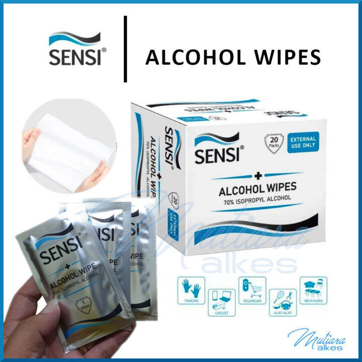 SENSI ECERAN Sensi Alcohol Wipes 70 Isopropyl Alcohol Tisu Alkohol
