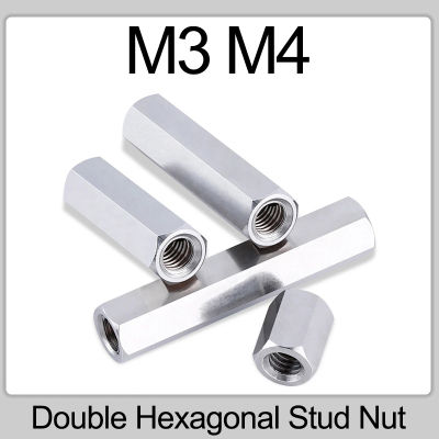 M4 304สแตนเลสเมนบอร์ด Standoff PCB Spacer Double Pass Hexagon Stud หญิงหญิง Nut เกลียว Hollow Column