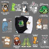 【YF】﹍  Cartoon Animals Transfer Turtle Dog Whale Iron-On Transfers Thermal Stickers Kids T-shirt