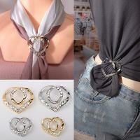 New Fashion Hot Hollow Crystal Love Heart Scarves Clips Scarf Buckle Ring Crystal Bowknot Shawl Cardigan Tube Ring Holder