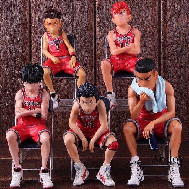 Slamdunk Slam Dunk Set Of 5 Sakuragi,Rukawa,Mitsui,Miyagi,Akagi Action ...