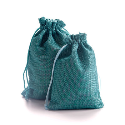 100pcs Natural Burlap Linen Jute Drawstring Gift Bag Sack Wedding Birthday Party Favors Drawstring Gift Bag Baby Shower Supplies