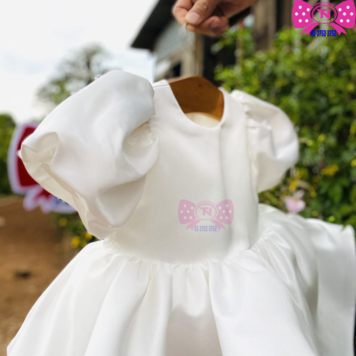 Váy Đầm Công Chúa Tay Phồng Màu Trắng Tinh Khôi Cho Bé - TN2642022 ...