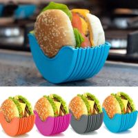 1 Pcs Burger Holders Reusable Sandwiches Holder Box Beef Press Patty Mold Hamburger Bun Shell BPA-Free Dishwash Kitchen Tool