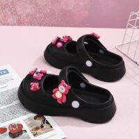 【Ready】? Girls Sandals Princess Girls Summer Childrens Slippers Big Boys Cave Shoes Female Treasure Outerwear Beach Shoes Non-slip Baby