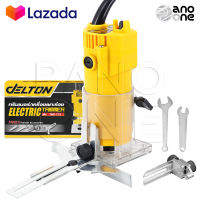 DELTON เครื่องเซาะร่อง ทริมเมอร์ 620 วัตต์ เครื่องเซาะร่องไม้ 1/4 นิ้ว เร้าเตอร์ Wood Trimmer รุ่นใหม่ TMD-773 - สีเหลือง