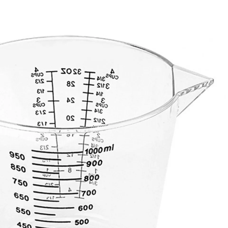 Farfi Measure Liquid Jug Transparent Ergonomic Handle Food Grade Large  Capacity High Accuracy BPA Free Liquid Measuring Cup Volumetric Container  Tool Kitchen Supplies (1 pc,XL) 