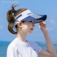 Women Men Summer Sun Visor Hat Caps Sun UV Protection Beach Wide Visor Face Protective Hats With Neck Rope For Outdoor Sports