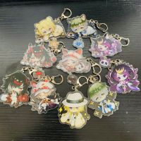 6CM Anime Nijisanji Rainbow Society Vtuber Figures Vox SHU MYSTA IKE LUCA Cosplay Acrylic Keychains Kawaii Bag Pendant Fans Gift Picture Hangers Hooks