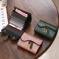 DENOM Fashion น่ารักขนาดเล็ก Dompet Koin กระเป๋าสตางค์แบบพับได้กระเป๋าเก็บบัตรกระเป๋าสตางค์ PU