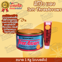 สีโป๊ว แดง สามศร + ฮาร์ด ขนาดทดลอง  ปริมาณ  1 Kg  + ฮาร์ดเดนเนอร์