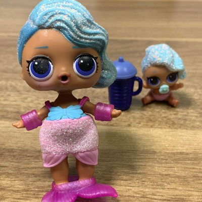 Ultra-Rare Splash Queen &amp; Lil Sister Glitter Series Doll with Bottle Toys Kids Birthday Xmas Gifts