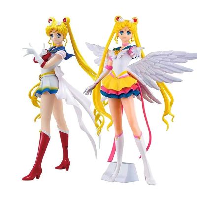 ZZOOI 23cm Anime Sailor Moon Action Figure Doll Princess Serenity Cake Ornaments Collection PVC Tsukino Usagi Figure Model Toys Gifts