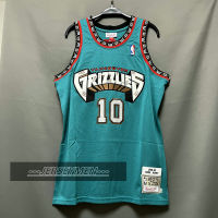 【Mitchell&amp;Ness】Mens New Original Memphis Grizzlies #10 Mike Bibby Vintage Jersey High Density Embroidery White