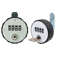 4 Digital Combination Cabinet Cam Lock With For KEY Reset Security Round Padlock For Sheds Storage Unit File Cabinet Dra